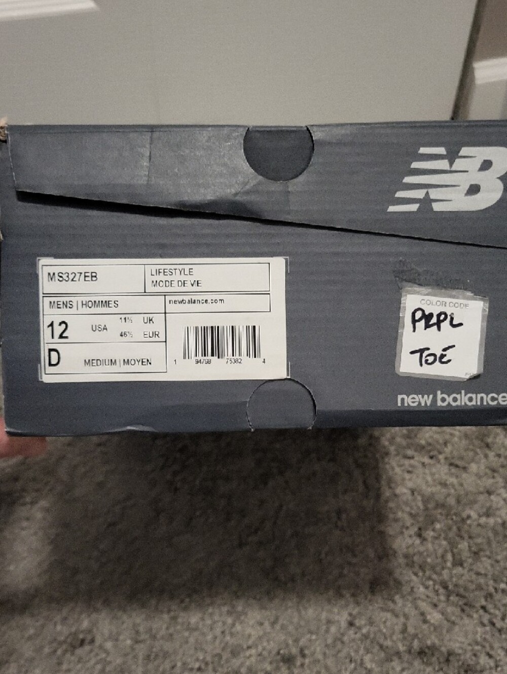 New Balance Men's 327 Colorblock Runner — Purple, Teal & Neon Accent - Picture 7 of 9